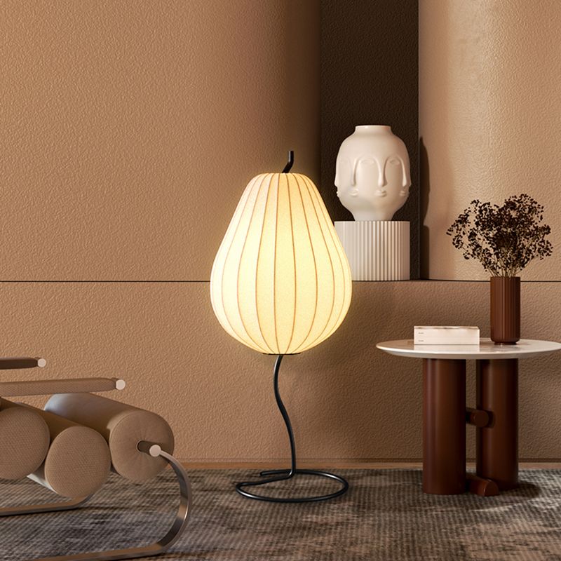 Renée Retro Design LED Peer Vormige Meta Vloerlamp Metaal/Stof Eetkamer/Woonkamer
