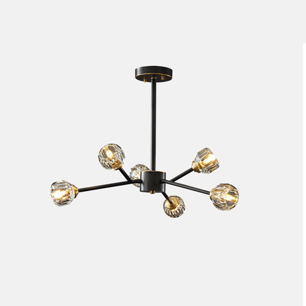 Valentina Moderne Design LED Hanglamp Geblazen Metaal/Kristal Goud Slaap/Eetkamer