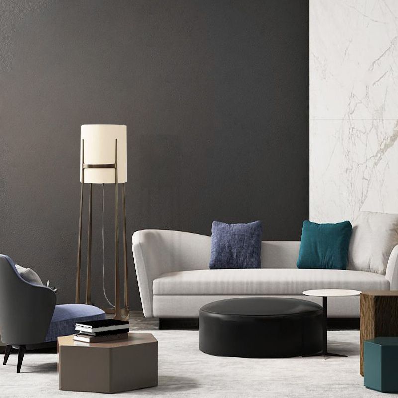 Eryn Moderne Design LED Cilinder Vloerlamp Metalen Stoffen Eetkamer/Woonkamer/Kelder/Hal
