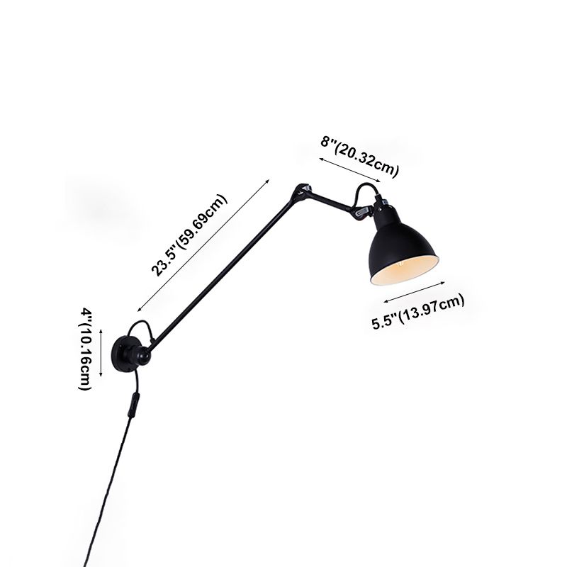 Brady Minimalistische Wandlamp Metaal Zwart Slaapkamer/Woonkamer