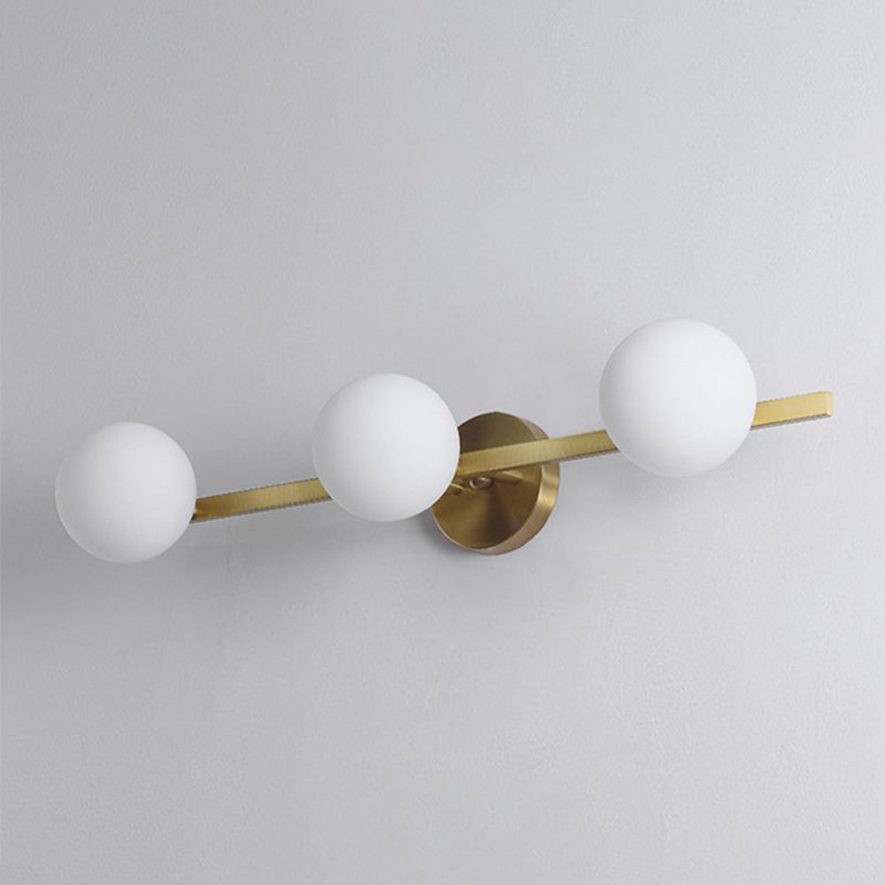 Valentina Retro Ronde LED Wandlamp Goud Metaal Glazen Bollen Badkamer