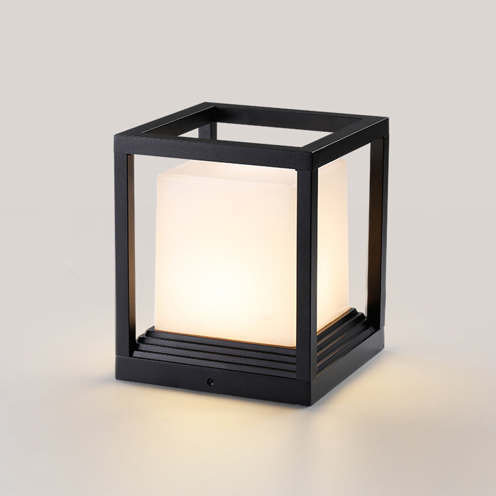 Orr Moderne LED Vierkant Buitenlamp Zonne Metaal/Acryl Zwart Tuin/Stoeprand/Balkon