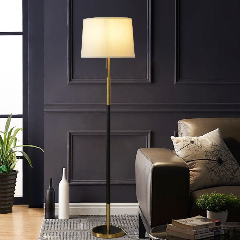 Eryn Moderne Cilinder Metalen Stoffen Vloerlamp Zwart/Wit/Rood/Beige Metaal/Stof Woonkamer/Slaapkamer