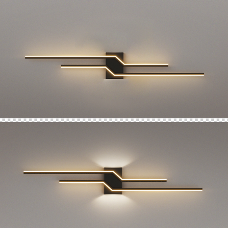 Alana Industriele LED Wandlamp Zwart/Wit Metaal Woon/Slaapkamer