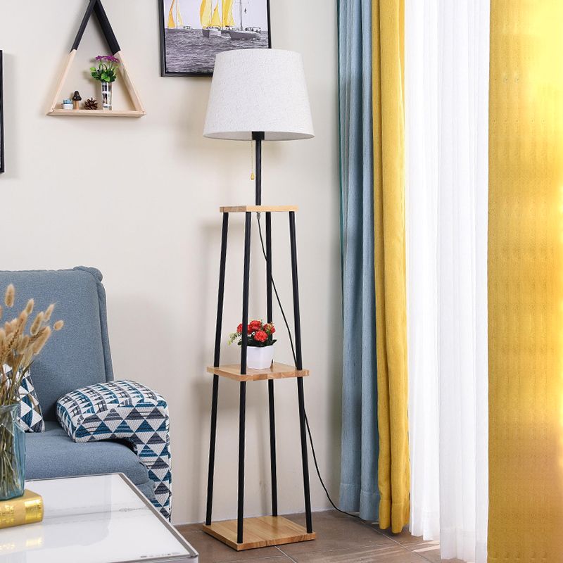 Eryn Moderne Design Kegel Vloerlamp Metalen Stoffen Zwart Slaapkamer/Kinderkamer/Woonkamer