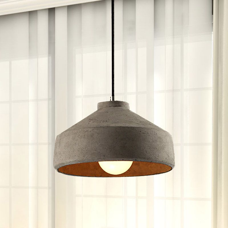 Byers Moderne Koepel LED Hanglamp Grijs Metaal/Cement Slaapkamer