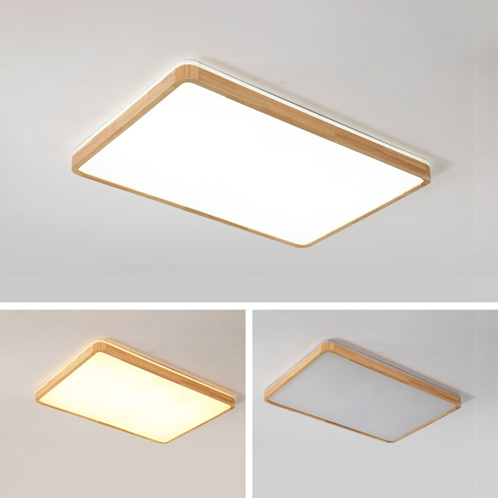 Ozawa Design Ronde LED Plafondlamp Hout Glas Woonkamer Slaapkamer