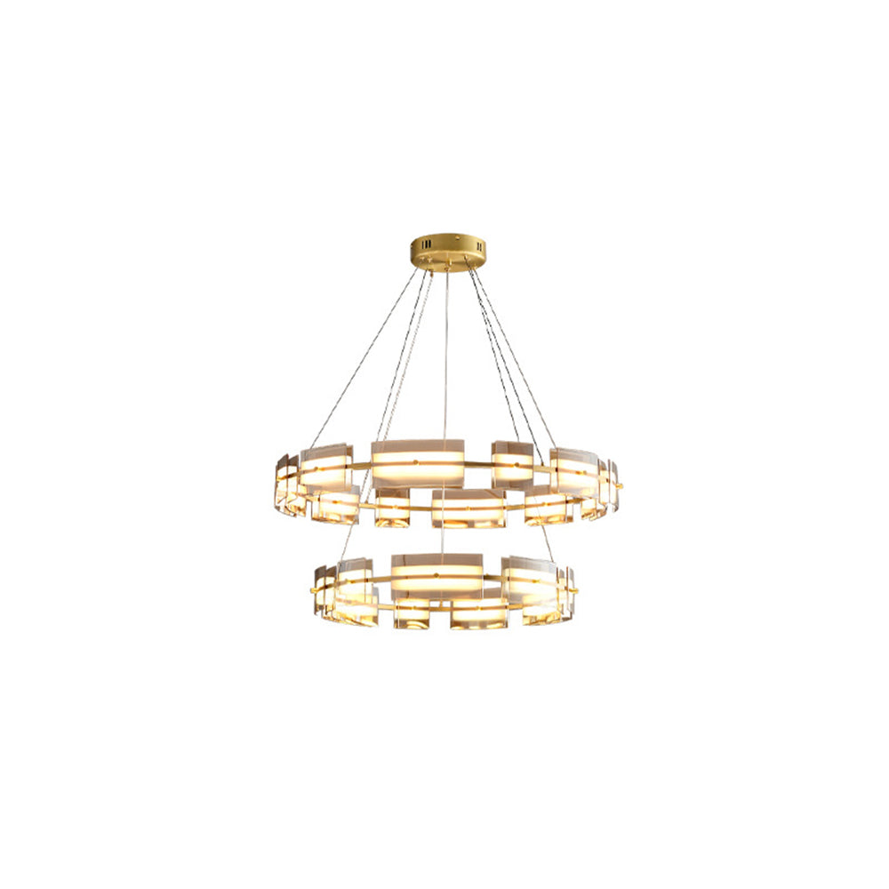 Evette Moderne Design LED Minimalistische Ring Hanglamp Metalen/Glas Zwart/Goud Slaap/Eetkamer