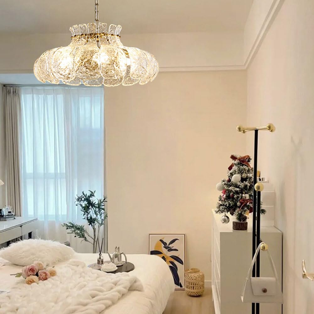 Bella Modern Peer Gevormd Kroonluchters IJs Smelten Glas Slaapkamer