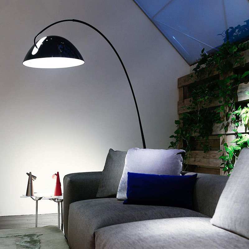 Avi Ronde Moderne LED Vloerlampen Zwart Metaal Eetkamer Slaapkamer