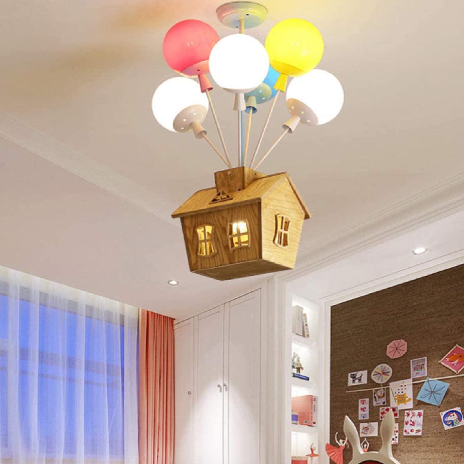 Fateh Creatief Plafondlamp Metaal/Wood Kinderkamer/Slaapkamer
