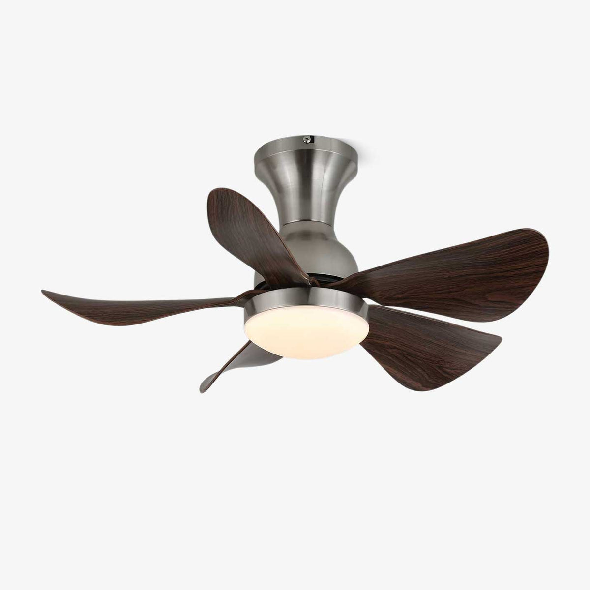 Novaro Moderne plafondventilator met verlichting van walnoothout