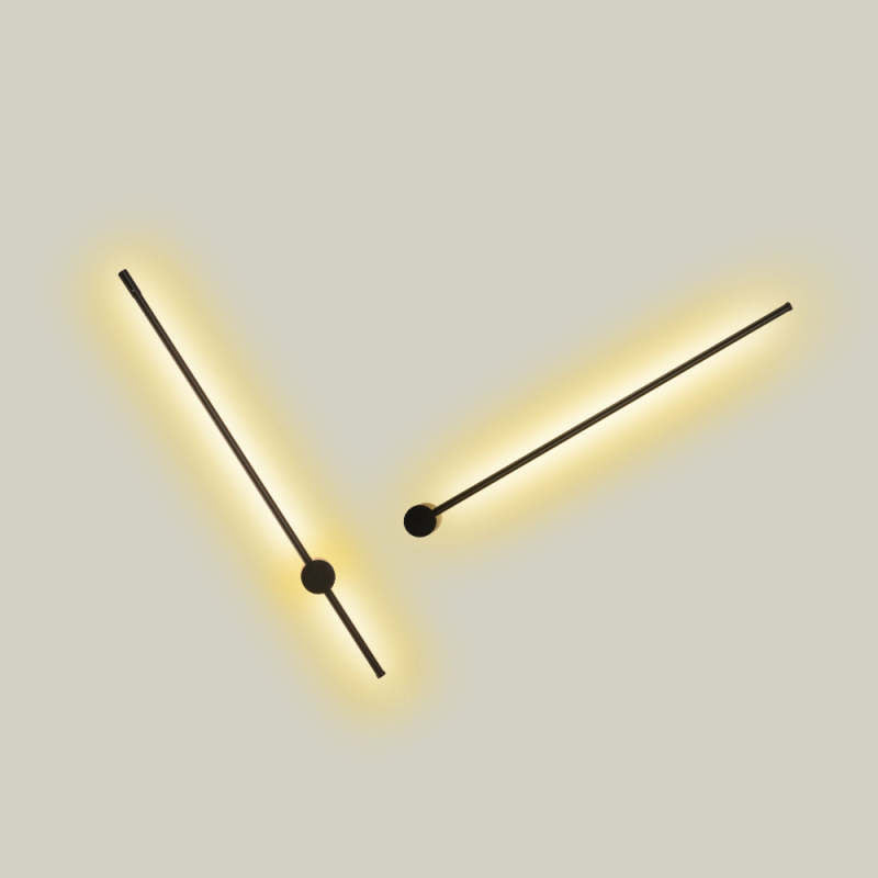 Edge Industriele Kleine LED Wandlamp Zwart Metaal Slaap Woonkamer