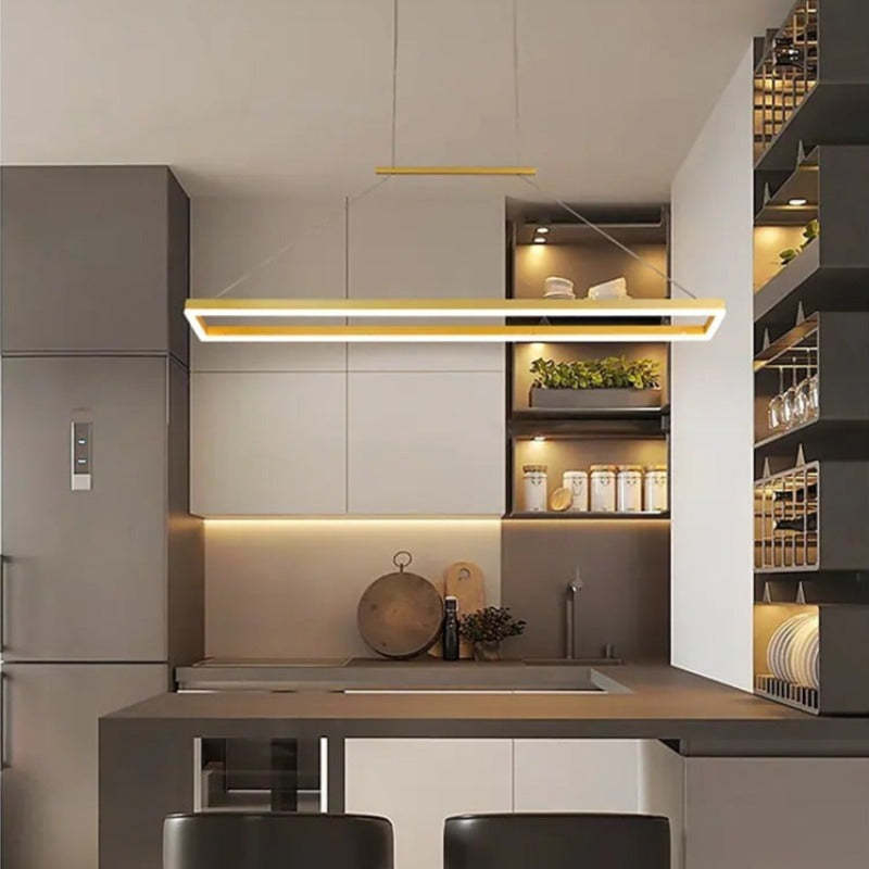Edge Industriele LED Hanglampen Metaal Wit Gouden Woonkamer Eetkamer