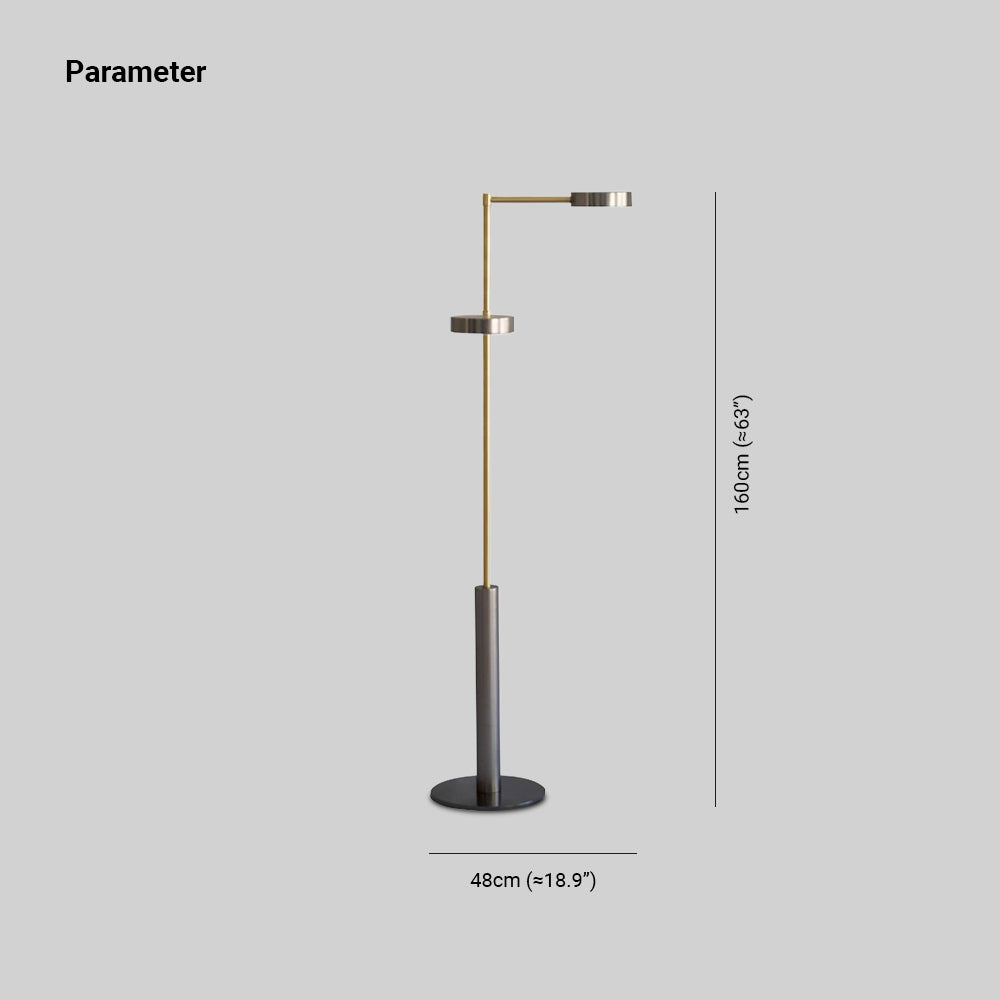 Salgado Minimalistische LED Vloerlamp Zwart Goud Metaal Woonkamer