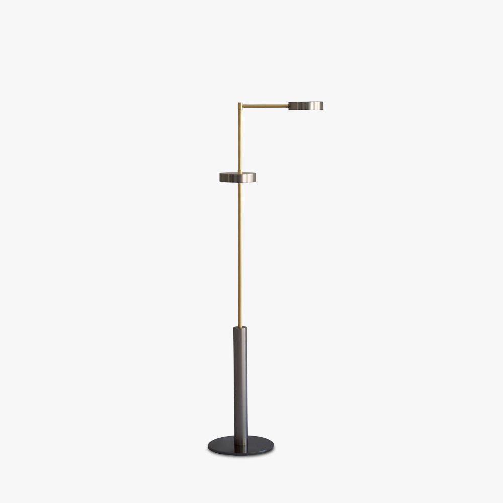 Salgado Minimalistische LED Vloerlamp Zwart Goud Metaal Woonkamer