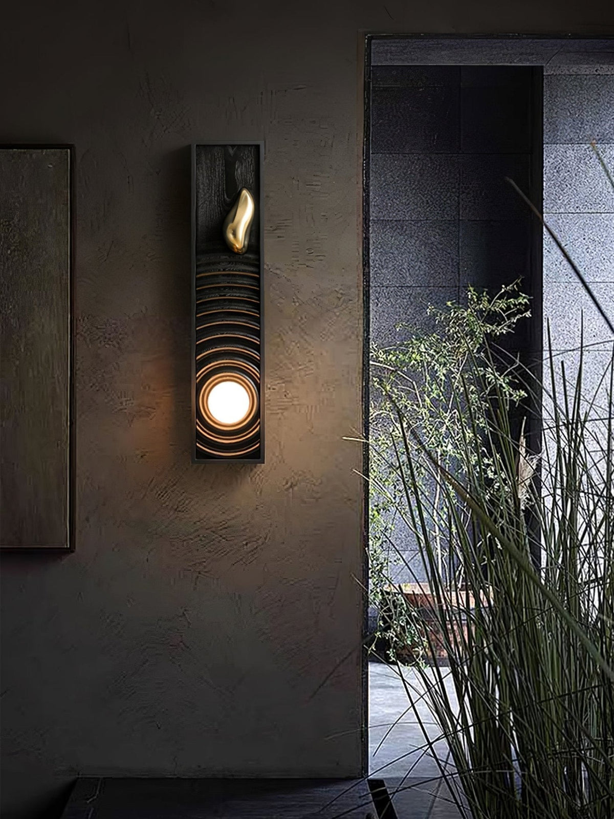 Caleb Vintage Houten wandlamp