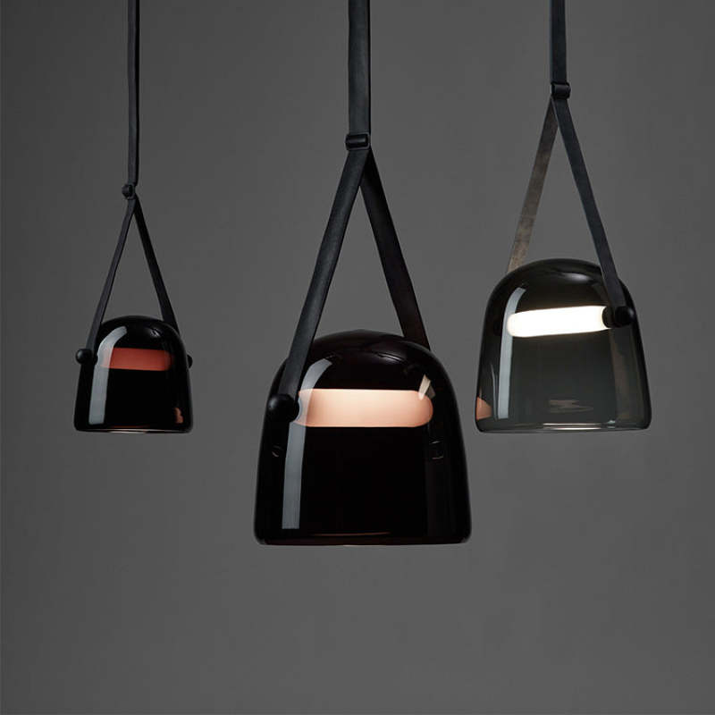 Cairns Modern Nordic Design LED Hanglamp Grijs/Wit Leer/Glas Slaap/Eet/Woonkamer