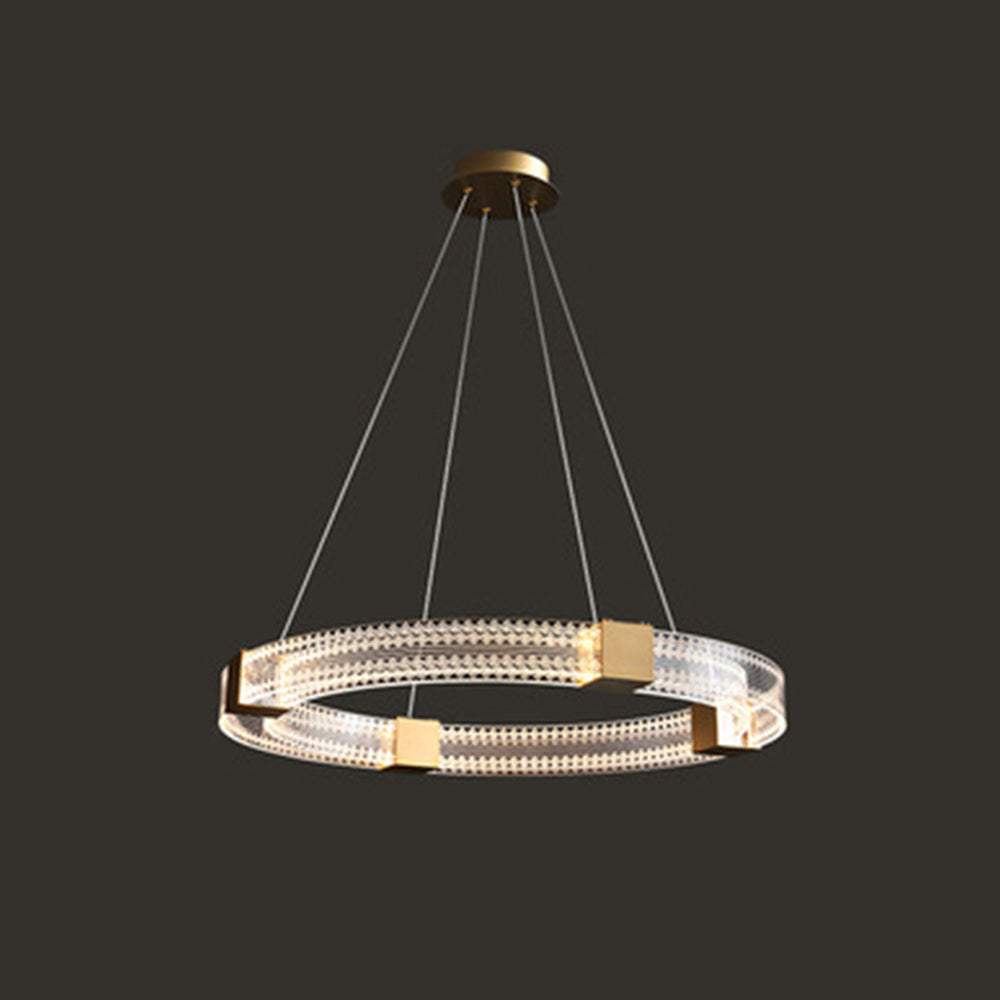 Evette Modern Ronde/Ovaal LED Hanglamp Acryl/Metaal Goud Slaap/Woon/Eetkamer