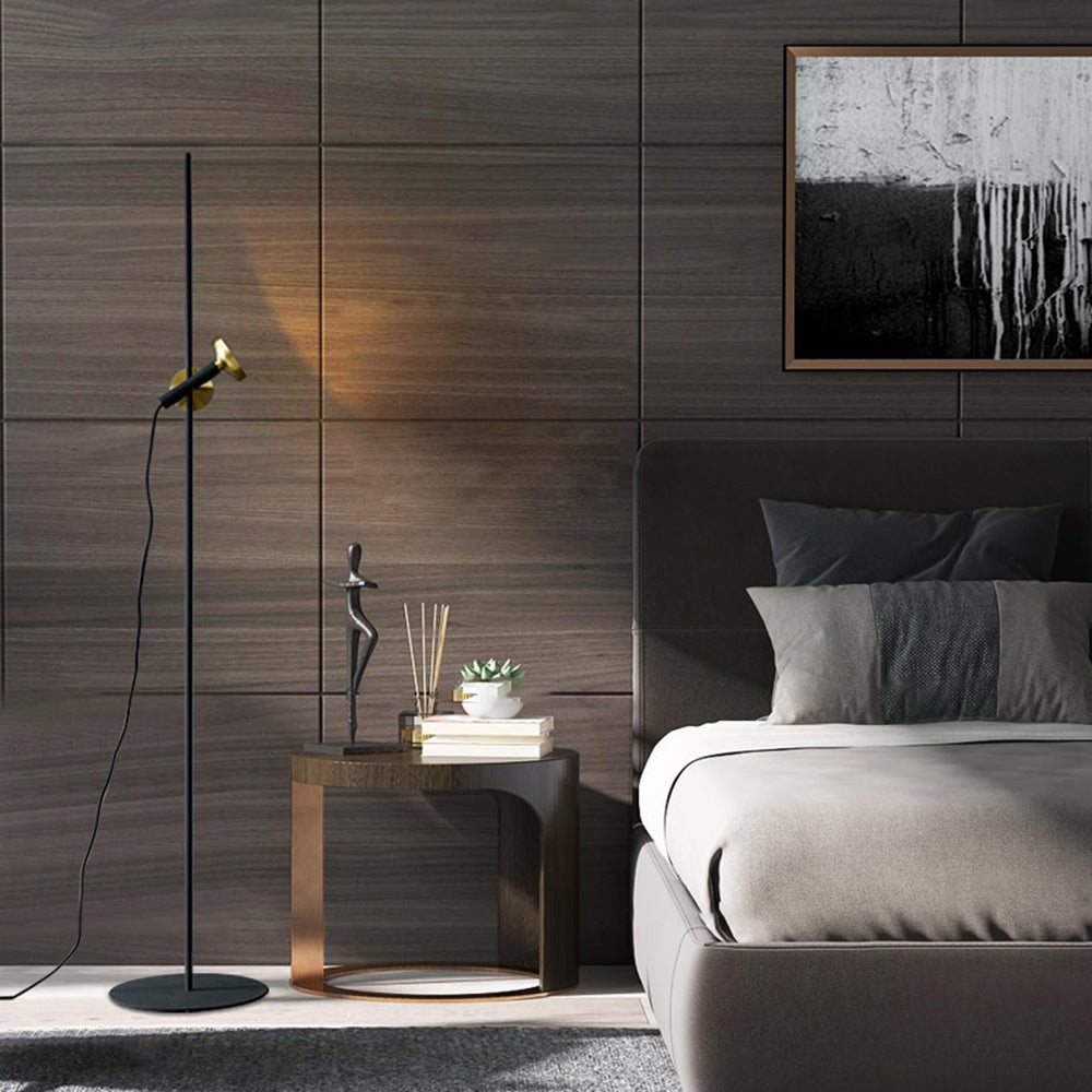 Salgado Moderne LED Vloerlamp Zwart Metaal Eetkamer Slaapkamer