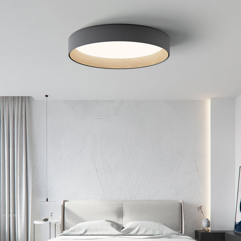 Quinn Ronde LED Plafondlampen Zwart Wit Acryl Metaal Eetkamer Slaapkamer