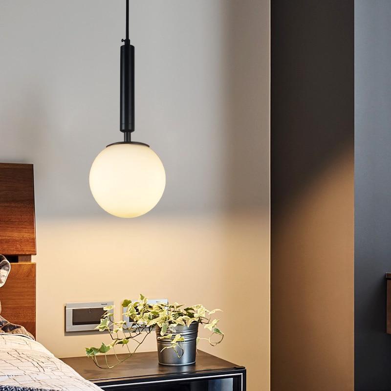 Valentina Modern LED Hanglampen Zwart Wit Metaal Glas Eetkamer