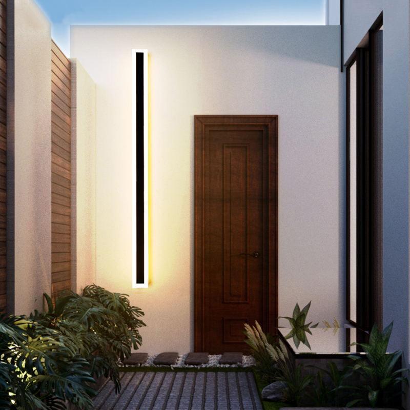 Edge Moderne Minimalistische LED Buitenlamp Metaal Acryl Tuin
