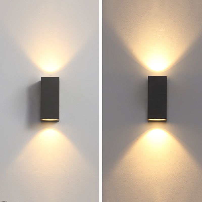 Orr Minimalistisch Kleine LED Wandlamp Zwart Glas Metaal Glas Hal Tuin