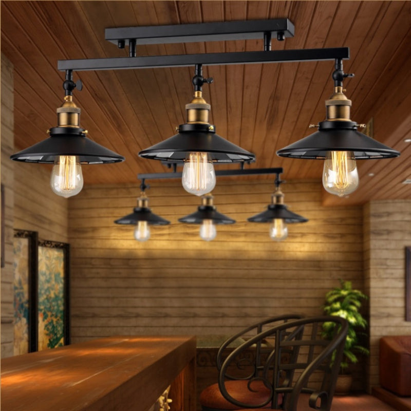 Cooley Retro Metaal Inbouw Plafondlamp Zwart