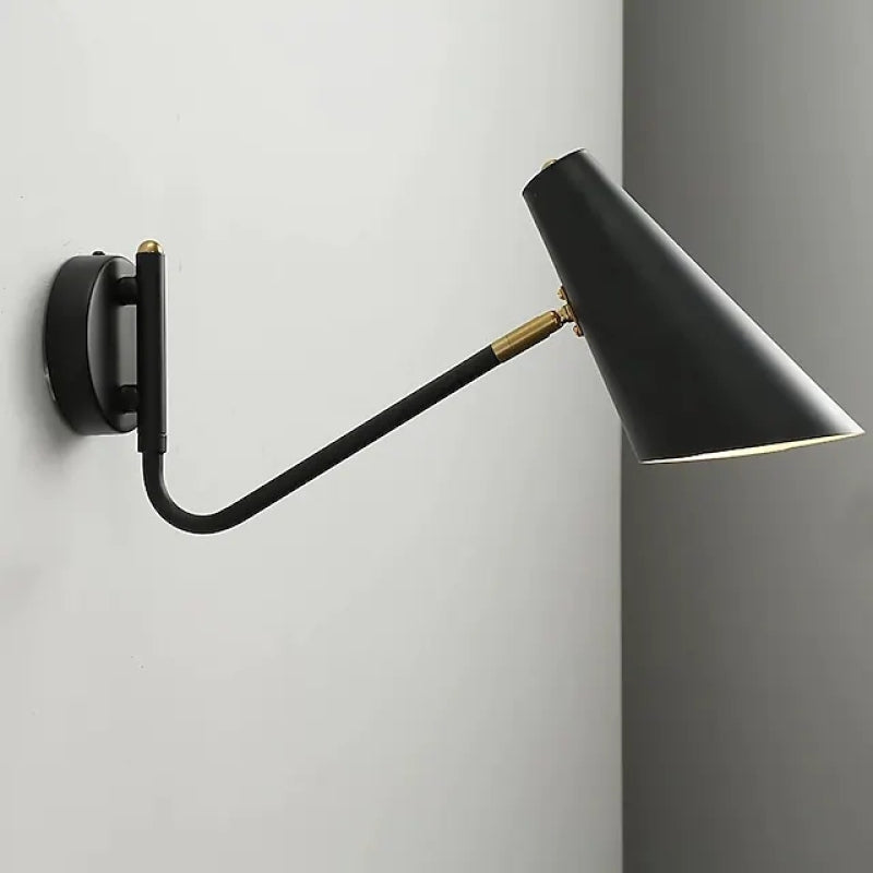Brady Kleine LED Wandlampen Zwart Goud Metaal Woonkamer Eetkamer