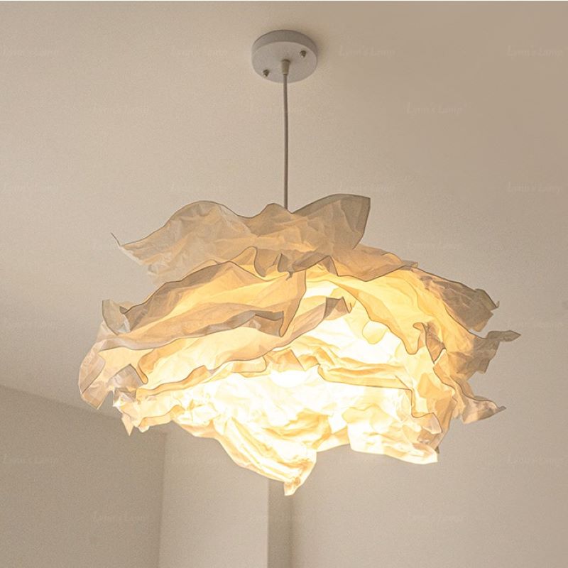 Ritta Wabi-sabi Wolk Metaal Papier LED Hanglampen Studie Slaapkamer