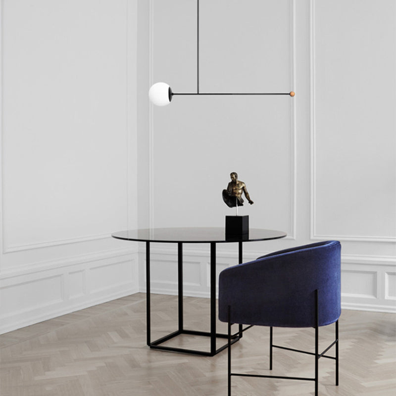Avi Minimalistische Ronde Metalen LED Hanglamp, Eetk/Woonkamer