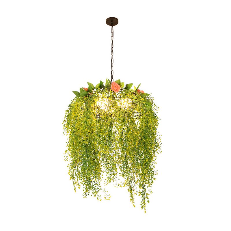 Nest Moderne Design LED Hanglamp Metaal/Kunstgras Woonkamer