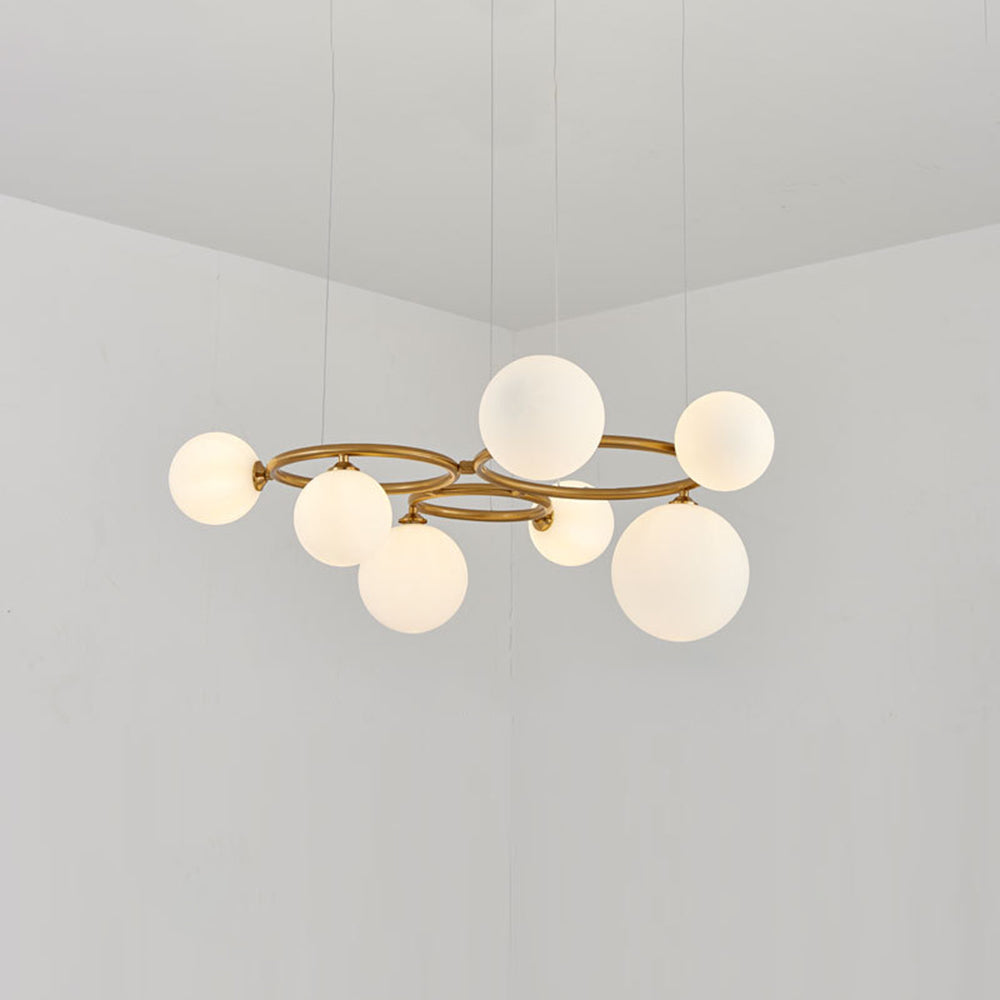 Valentina Moderne Design LED Wave Hanglamp Metaal/Glas Wit/Goud Woon/Slaap/Eetkamer