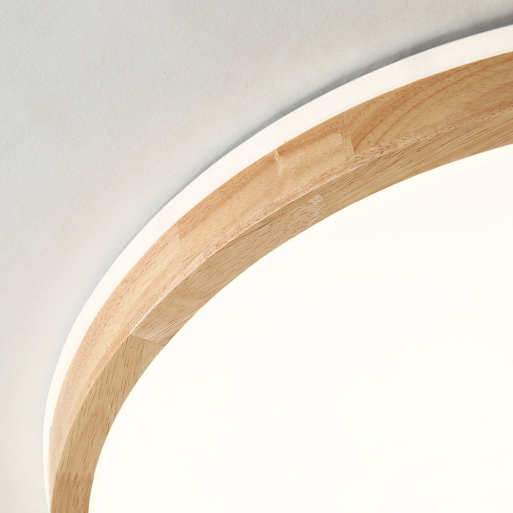 Ozawa Design Ronde LED Plafondlamp Hout Glas Woonkamer Slaapkamer