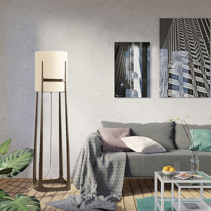 Eryn Moderne Design LED Cilinder Vloerlamp Metalen Stoffen Eetkamer/Woonkamer/Kelder/Hal
