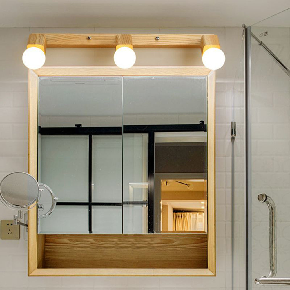 Ozawa Moderne Ronde LED Wandlamp Metaal Hout Badkamer Slaapkamer