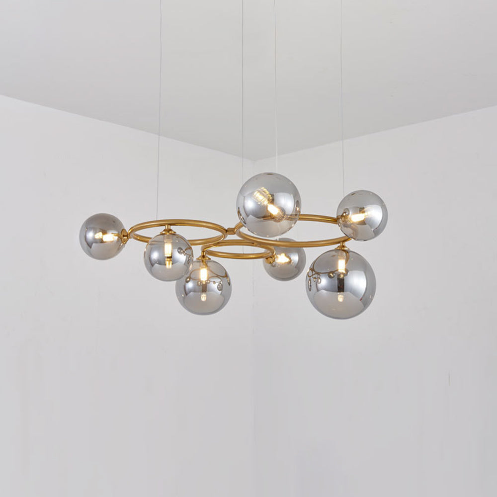 Valentina Moderne Design LED Wave Hanglamp Metaal/Glas Wit/Goud Woon/Slaap/Eetkamer