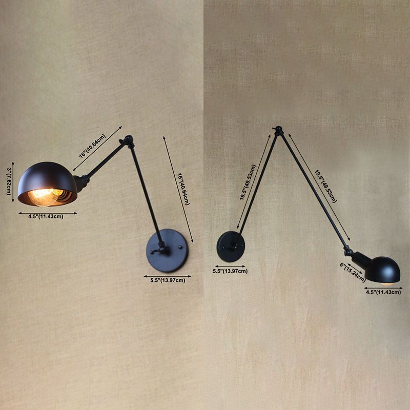 Brady Minimalistisch Wandlamp Metaal Zwart Bedroom Slaapkamer/Woonkamer
