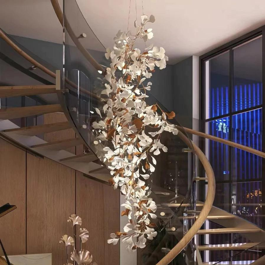 Olivia Moderne Wit Blad Hanglamp, Metaal Woonkamer/Slaapkamer