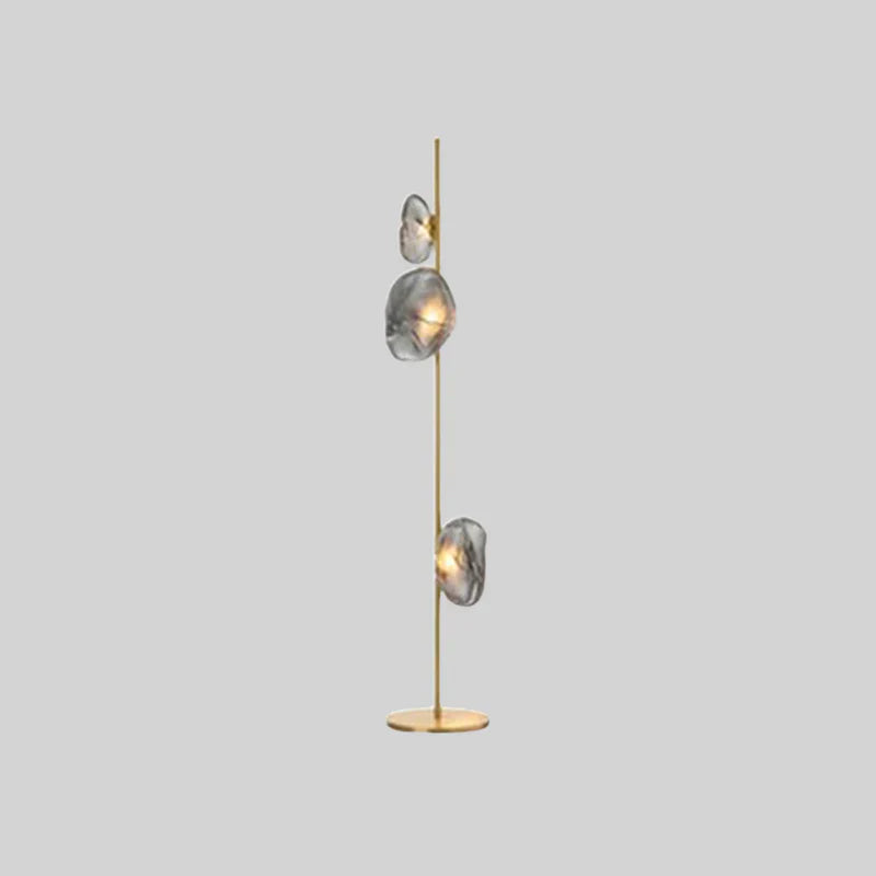 Byers Luxe LED Vloerlamp Zwart/Goud/Grijs Metaal/Glas Woonkamer