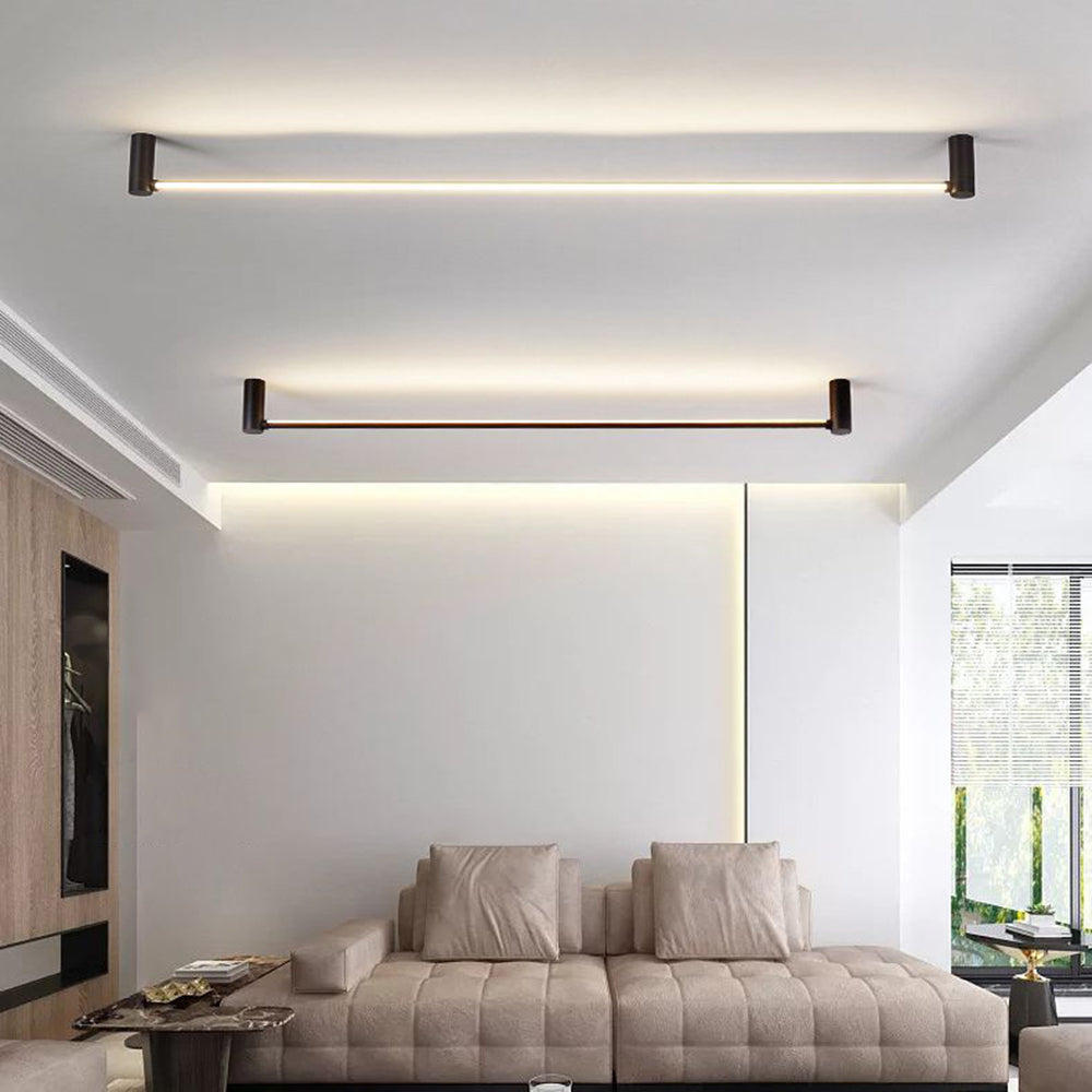 Edge Moderne Lineair LED Plafondlamp Zwart Wit Metaal Keuken