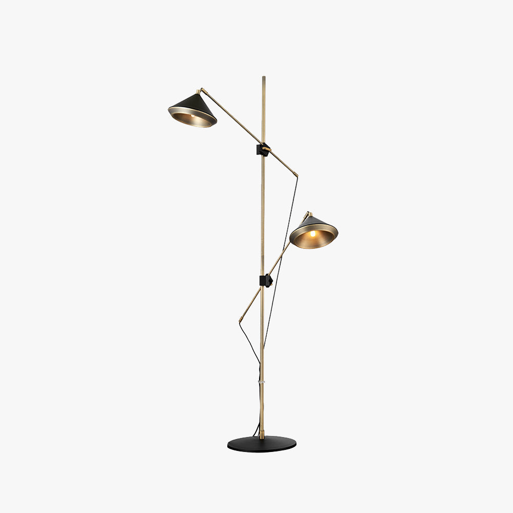 Carins Vintage Kleine LED Vloerlampen Zwart Metaal Slaapkamer