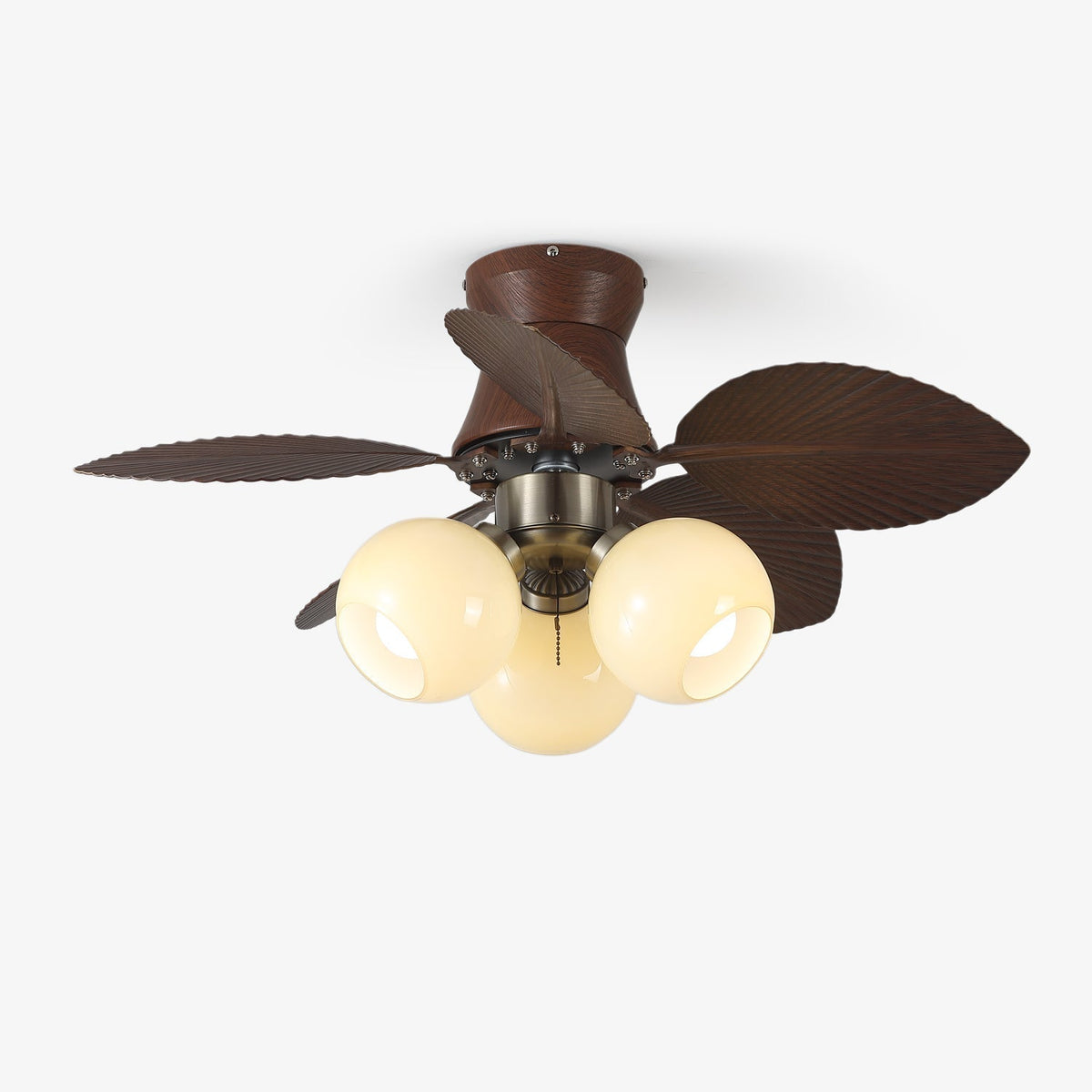Walden plafondventilator met verlichting in walnootkleur