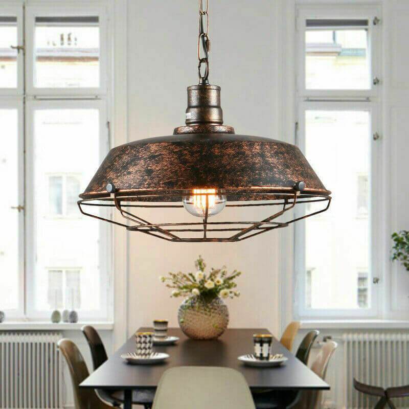 Alessio Rustieke Industriële Hanglamp Voor Zwart En Roest