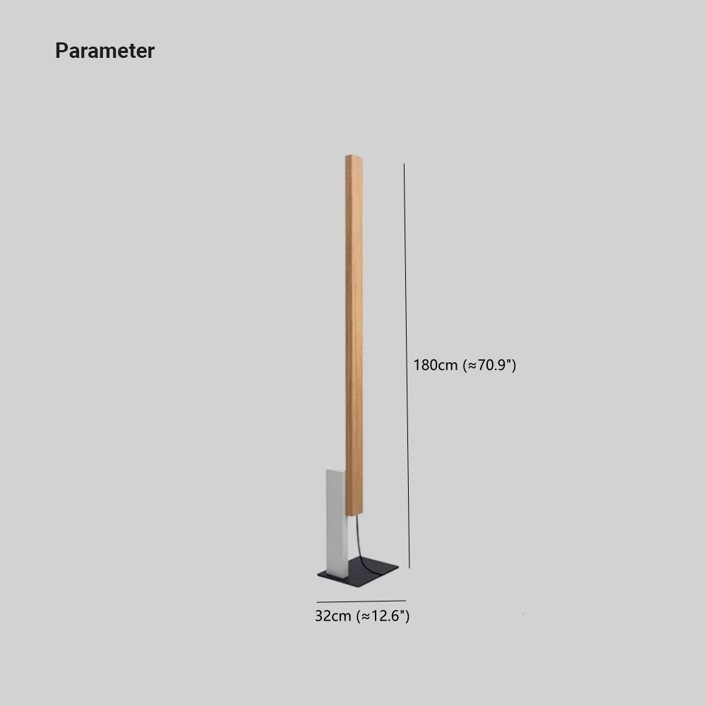 Edge Moderne Lineaire LED Vloerlamp Wit/Blauw/Groen/Rood Woon/Slaapkamer Hout&Metaal&Acryl