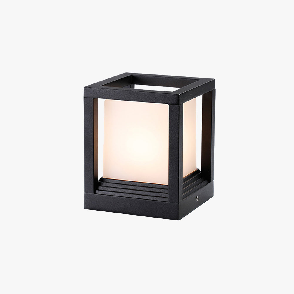 Orr Moderne LED Vierkant Buitenlamp Zonne Metaal/Acryl Zwart Tuin/Stoeprand/Balkon