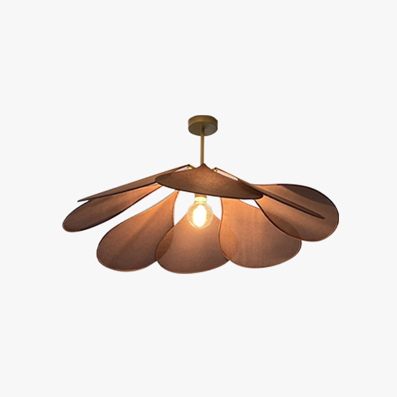 Renée Design Bloem LED Hanglamp Metaal/Stof Wit/Bruin Slaap/Woon/Eetkamer