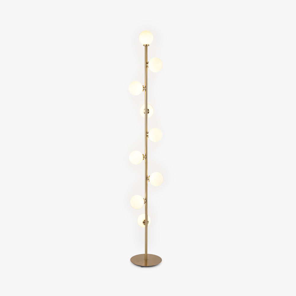 Valentina Ronde LED Vloerlamp Ronde Wit Metaal Glas Slaapkamer Woonkamer