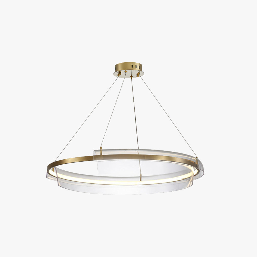 Arisha Minimalist Annular Metal Pendant Light,Gold